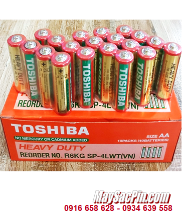 COMBO hộp 40 viên Pin AA 1.5v Toshiba R6KG SP-4TGTEV - Giá chỉ: 119.000vnd/ hộp 40viên